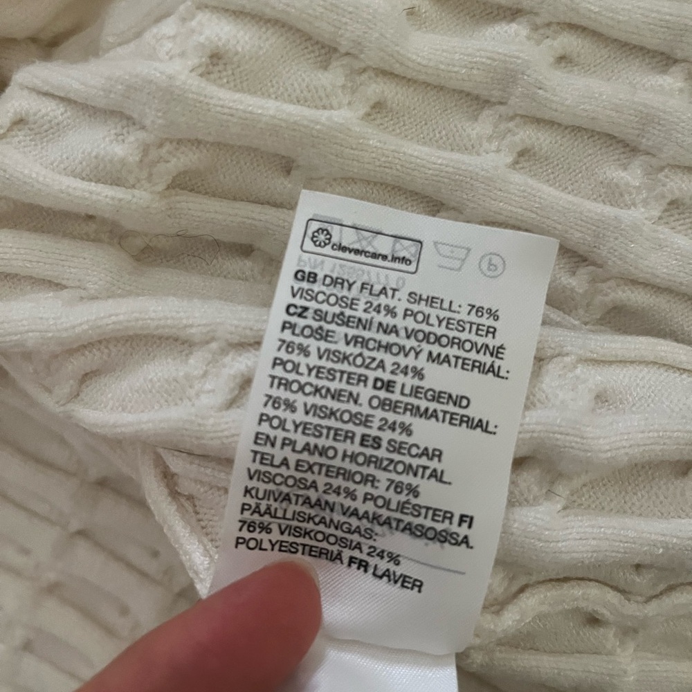 & Other Stories Cream Cable Knit Cardigan - Picture 5 of 6